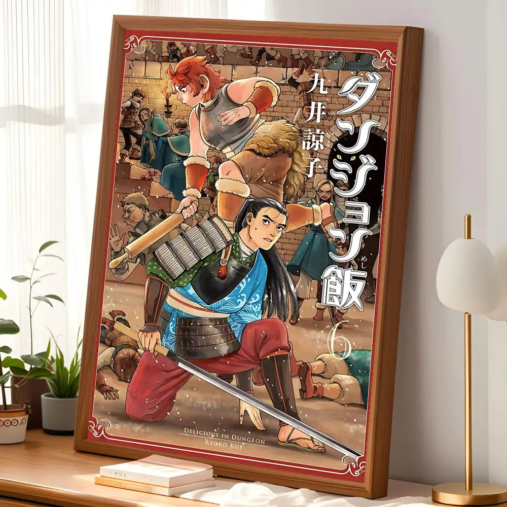 Dungeon Meshi Anime Self-Stick HD Wall Art Poster – Waterproof
