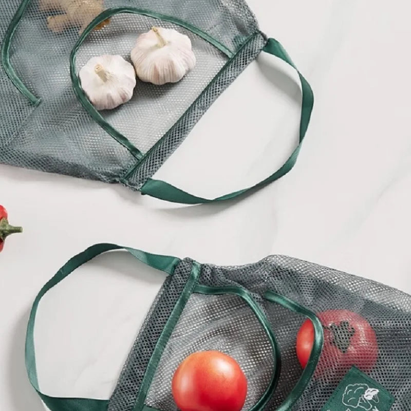 Reusable Storage Bags Kitchen Hanging Mesh Bag Home Fruit Vegetable