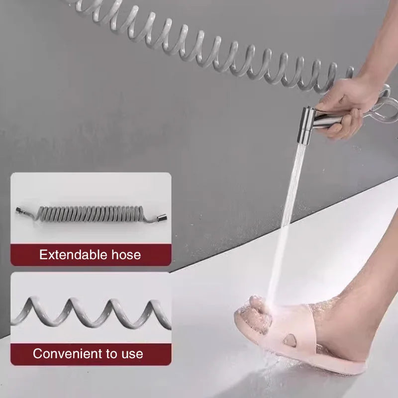 Handheld Bidet Sprayer & Retractable Faucet Hose Extender
