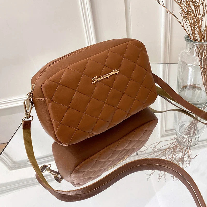 Women's Tassel Crossbody Bag – Quilted PU Leather Shoulder Bag