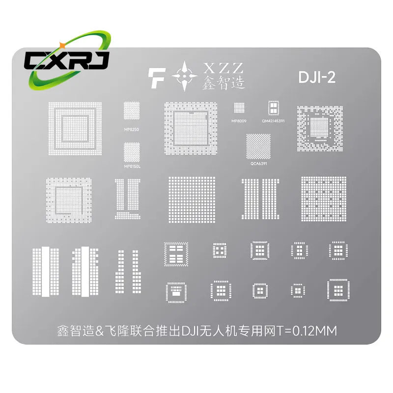 BGA Reballing Stencil for DJI Drones – CPU EMMC DDR Repair