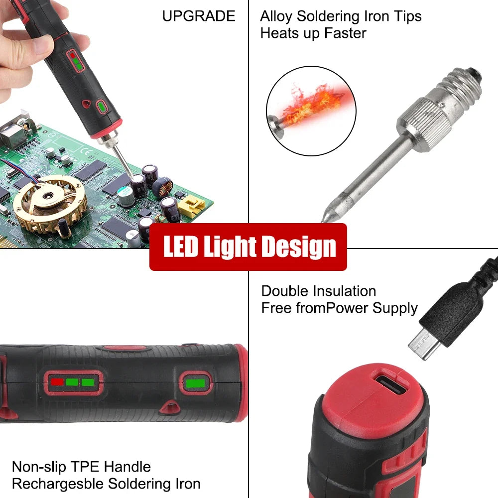 NICEYARD Cordless Soldering Iron Kit 1800mAh – Portable Welder