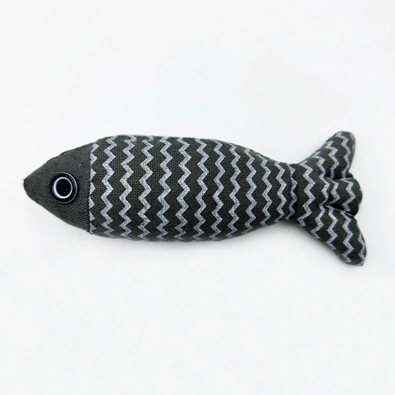 Cat Catnip Fish Toy – Bite-Resistant Sisal Teething Stick