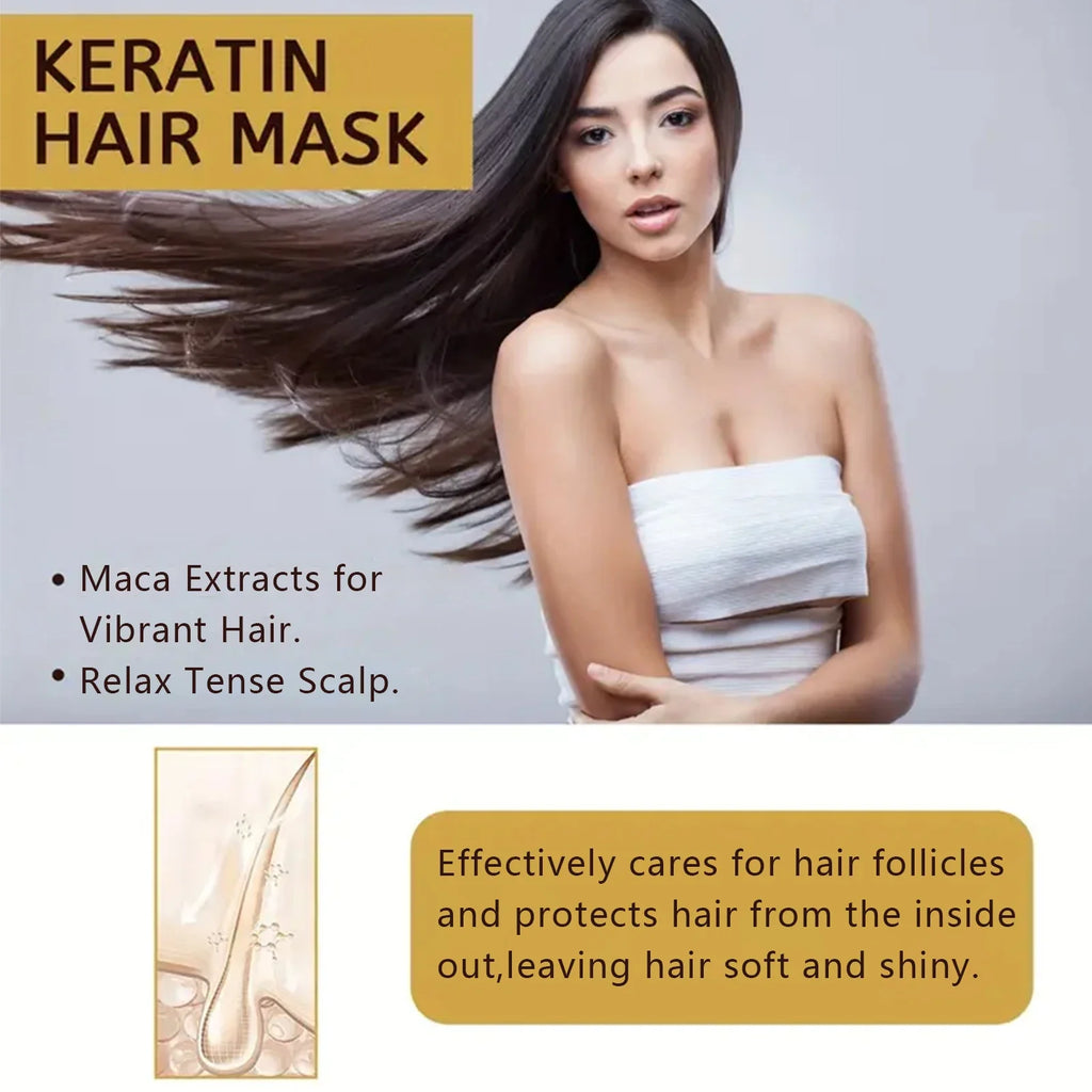 Keratin Hair Mask – Smooth, Moisturize & Control Frizz (100g)