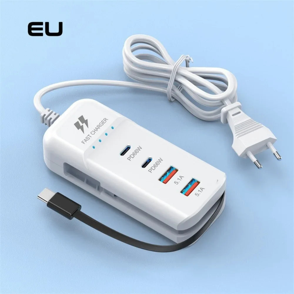 Multiport USB-C PD Fast Charge Wall Adapter | EU US UK Plug