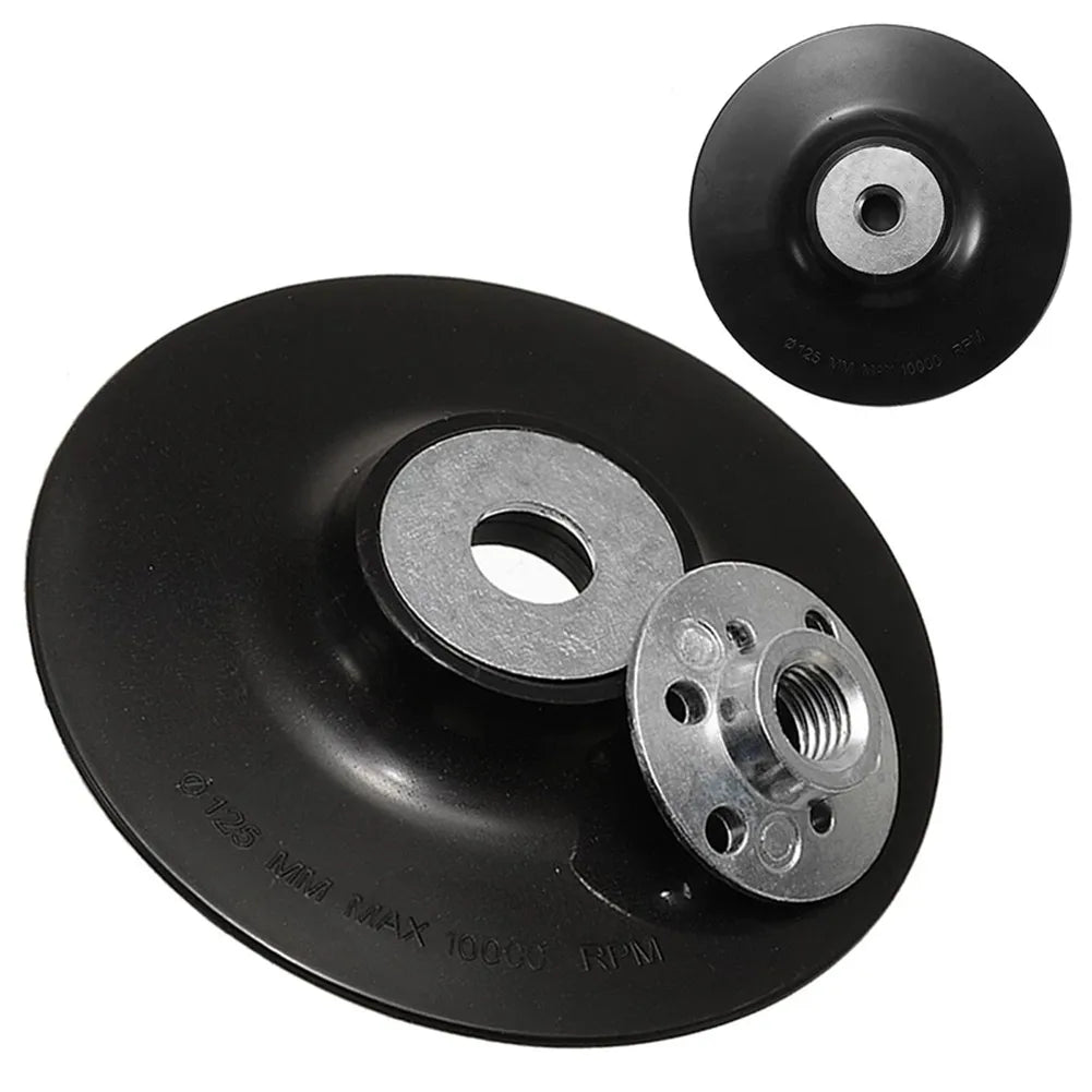 5" Resin Fiber Backing Pad M14 Thread Lock Nut for Angle Grinder