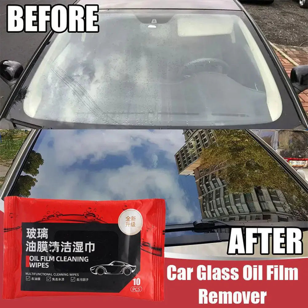 Car Glass Oil Film Remover Windshield Cleaner Wipes Compact Portable