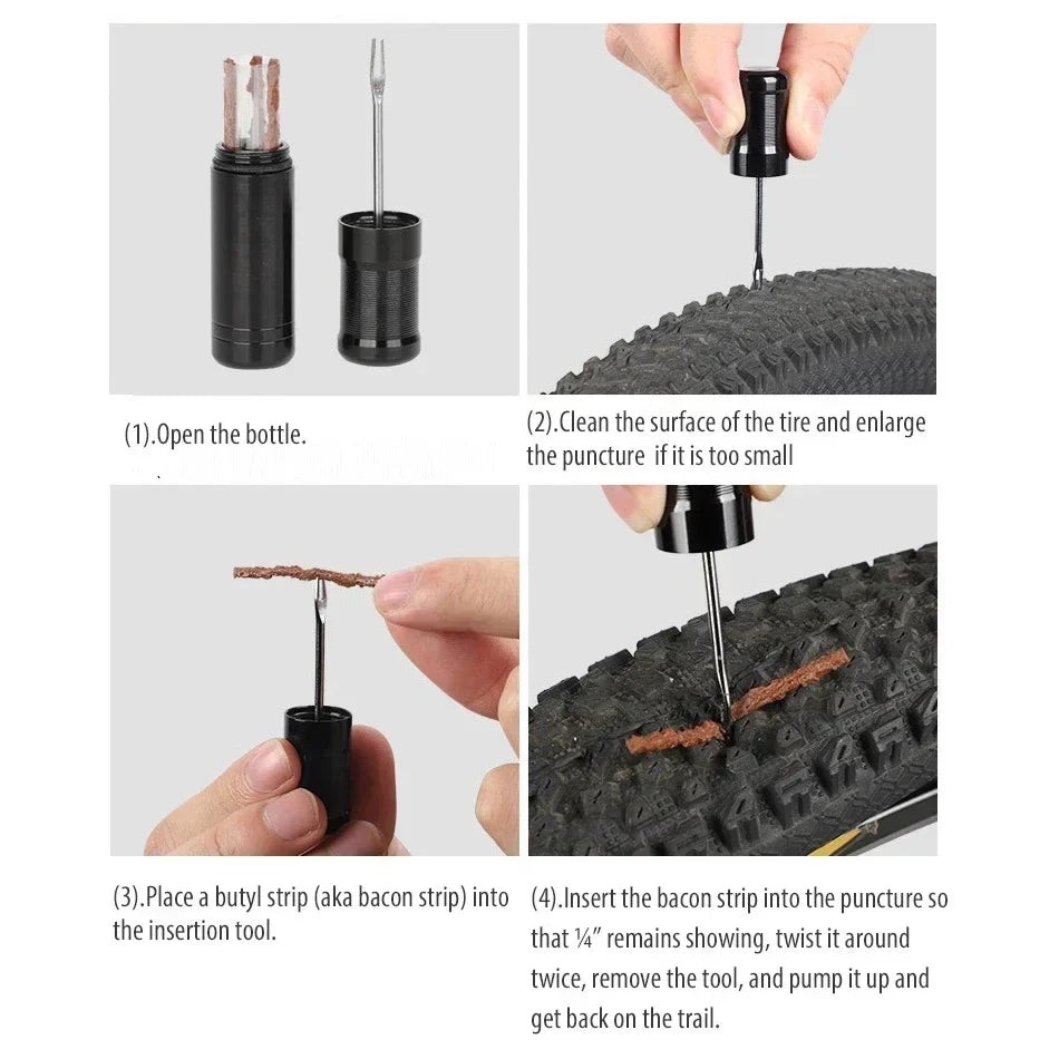 Mini Tubeless Tire Repair Kit – MTB & Road Bike Tool