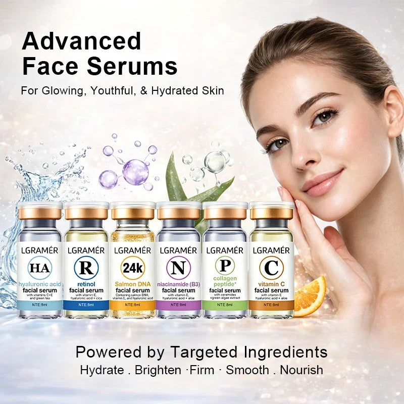 Vitamin C, Retinol & Hyaluronic Acid Face Serum Trio Set