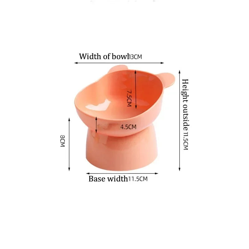 Elevated Tilted Cat Bowl | Non-Slip Raised Feeder & Waterer