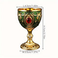 Embossed Metal Chalice Goblet | Vintage Wine & Liqueur Cup