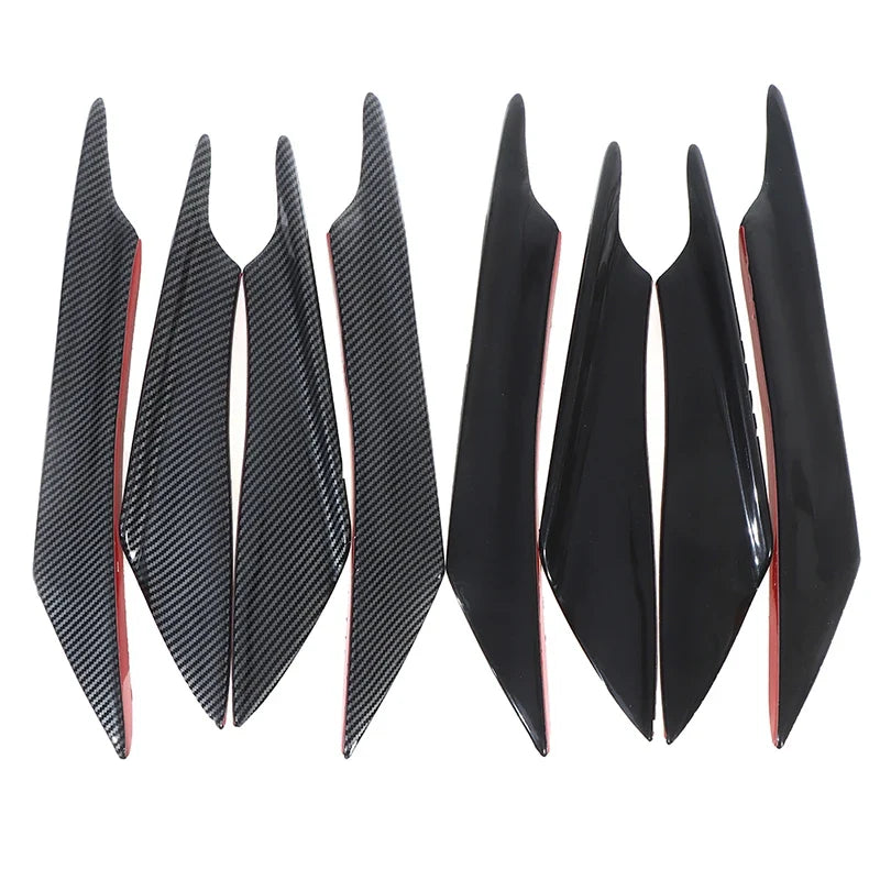 4Pcs Carbon Fiber Bumper Canard Splitter Fins – Universal Fit