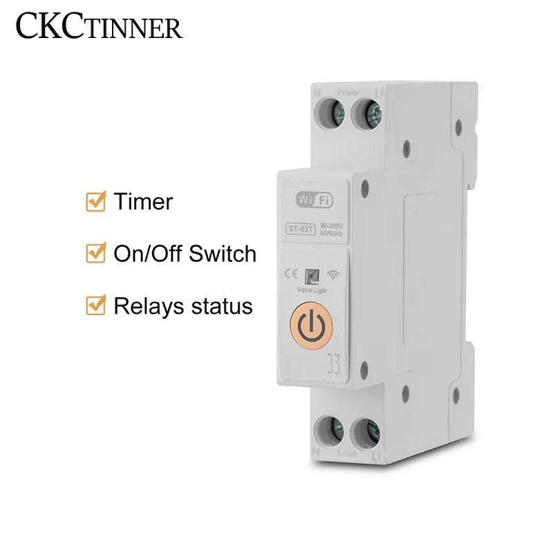 Tuya WiFi Smart Circuit Breaker 63A – Remote & Energy Monitor
