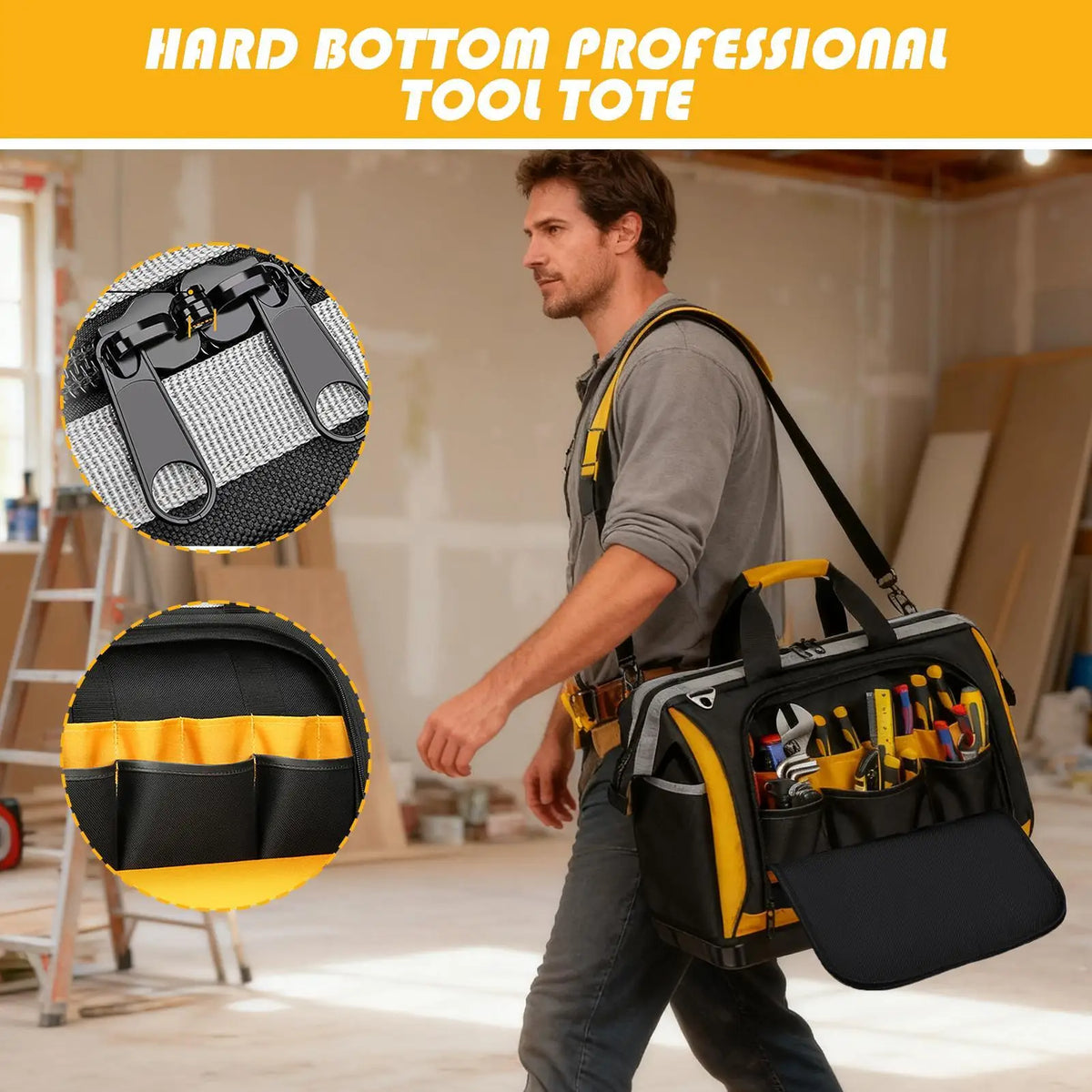 Oxford Fabric Tool Tote Bag | Electrician Organizer Caddy