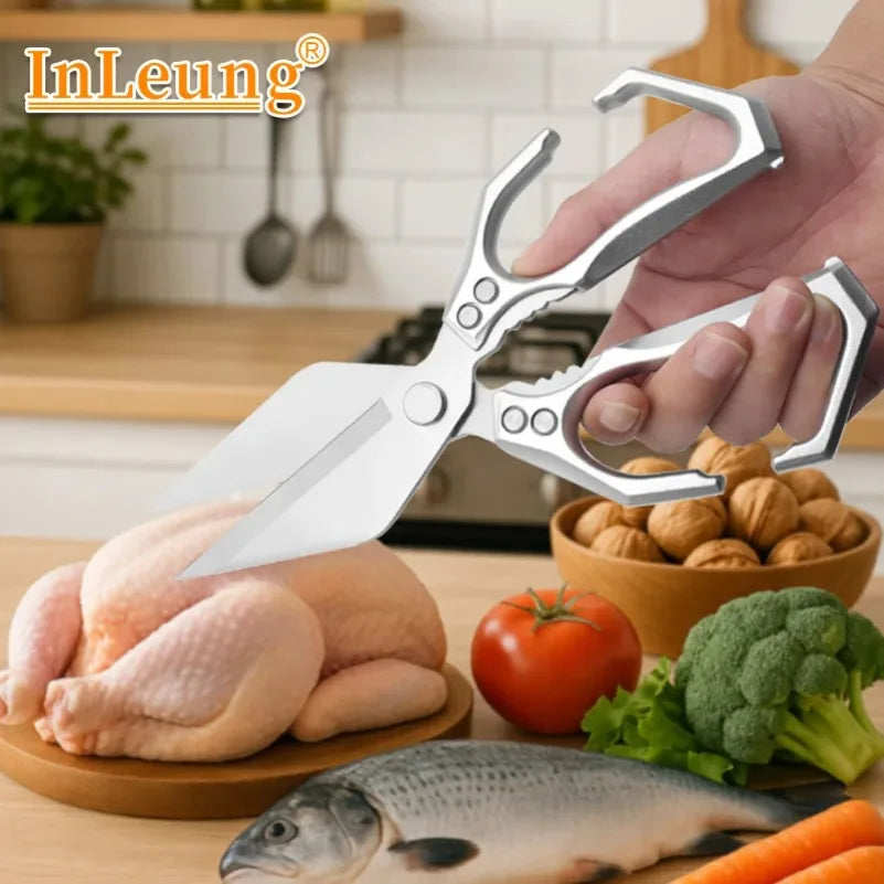 Heavy-Duty Kitchen Shears – Stainless Steel Poultry Scissors