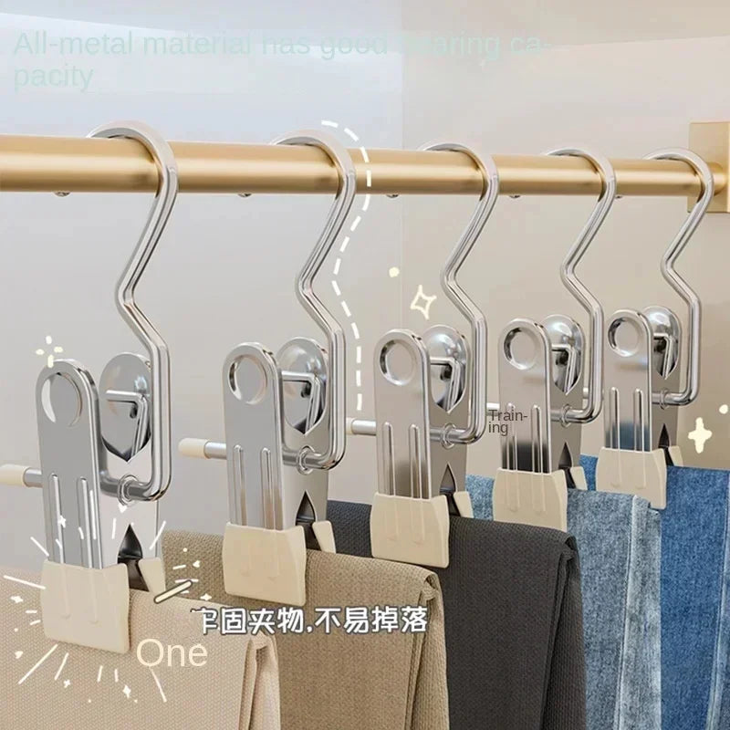 Stainless Steel Clothes Clips | Wardrobe & Laundry Organizer