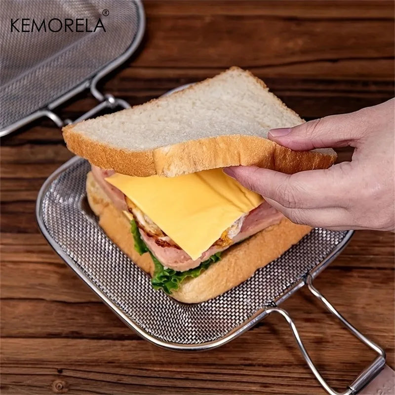 Stainless Steel Sandwich Grill Basket – Non-Stick Toaster Pan