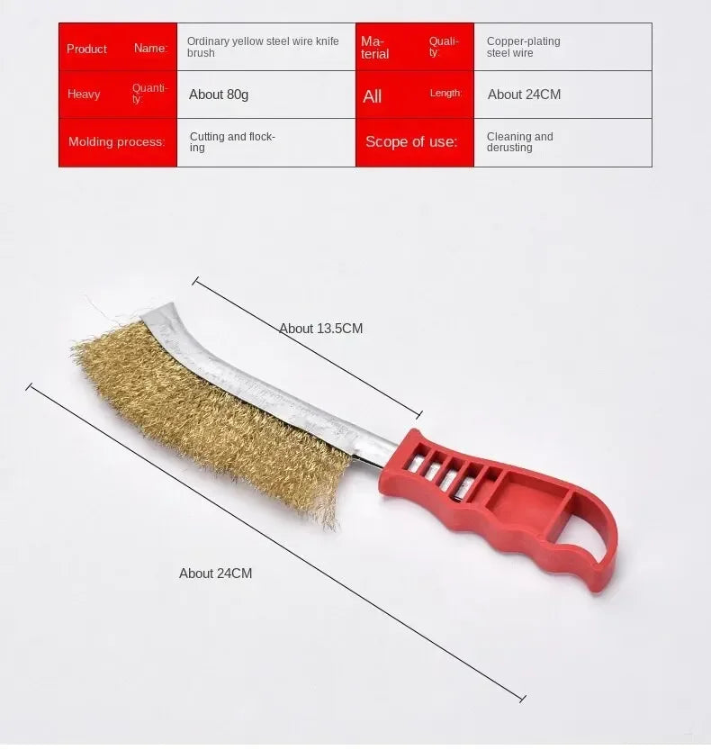Steel Wire Brush Multi-Function Tool – Wood, Metal & Copper