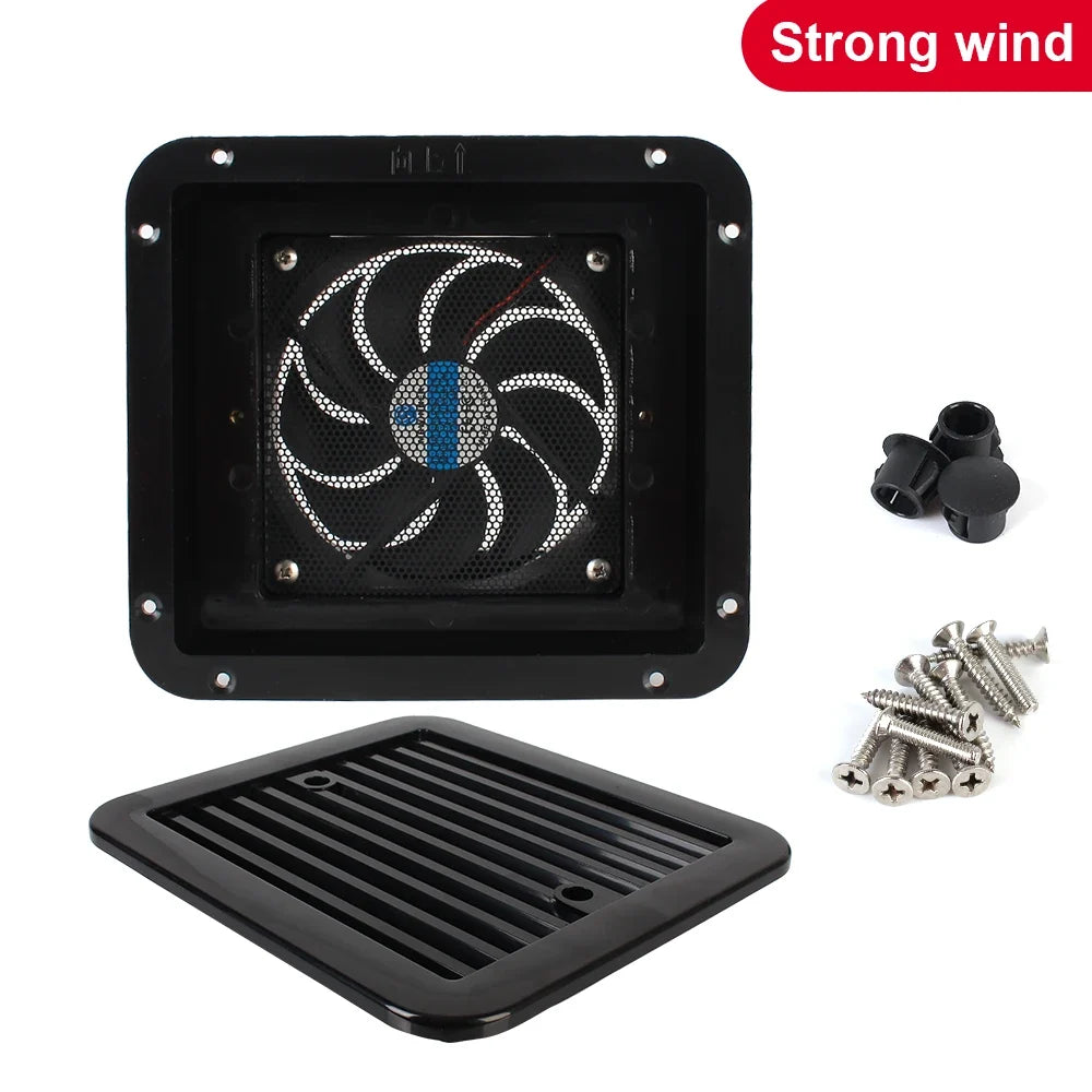RV Fridge Vent Fan 12V – Silent Caravan Exhaust Ventilation