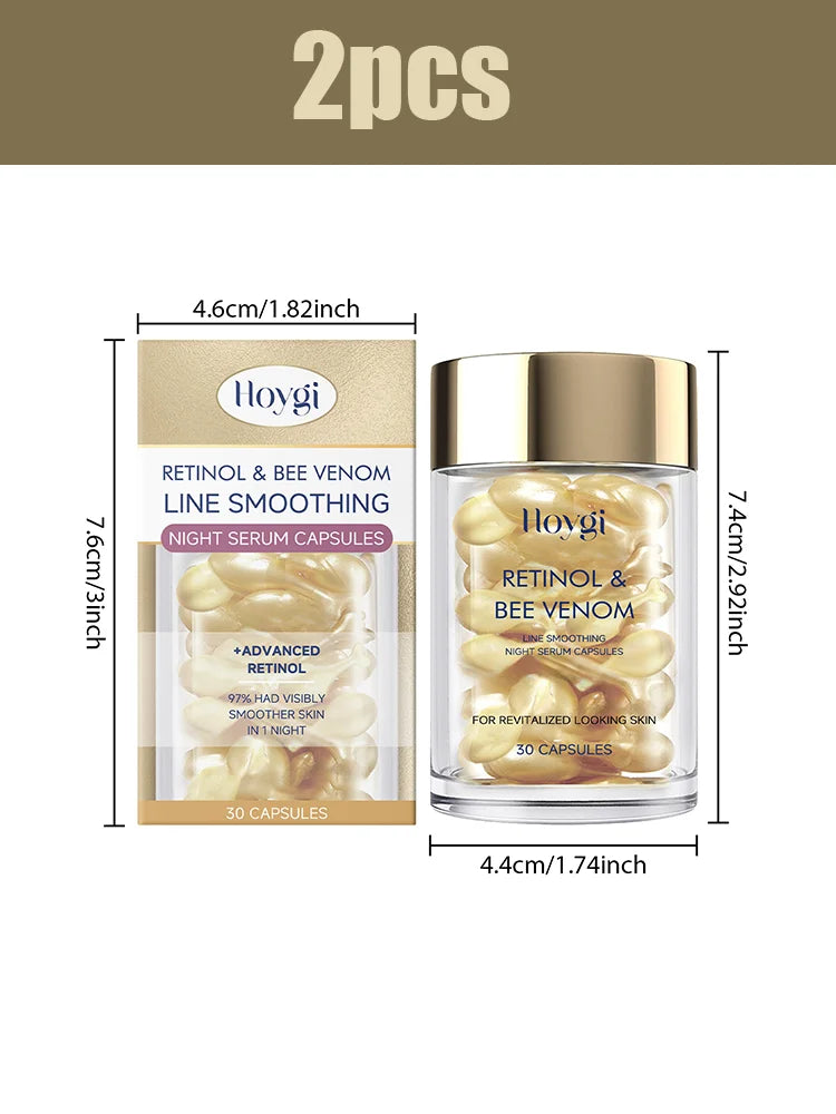 Hoygi Retinol & Bee Venom Night Serum Capsules | Anti-Aging
