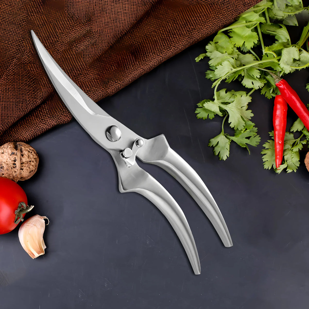 Multi-Functional Kitchen Scissors – Non-Slip BBQ Shears
