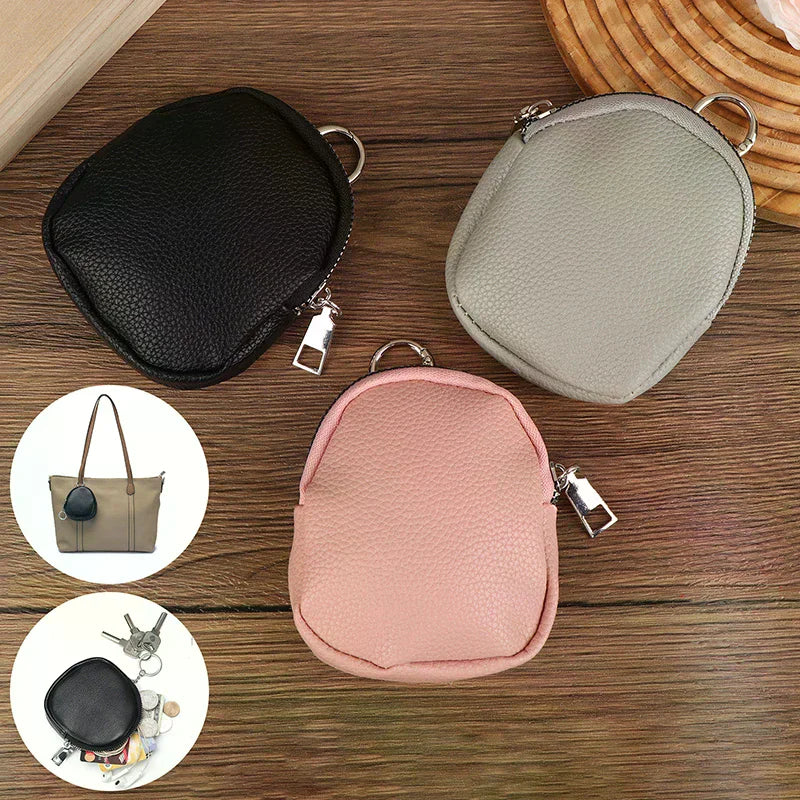 RFID Blocking Keychain Wallet – PU Leather Coin Purse & Key Pouch