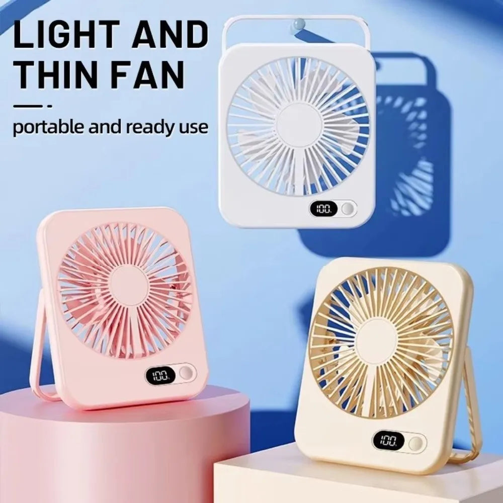 Portable USB Rechargeable Desktop Fan | 5-Speed Mini Table Fan