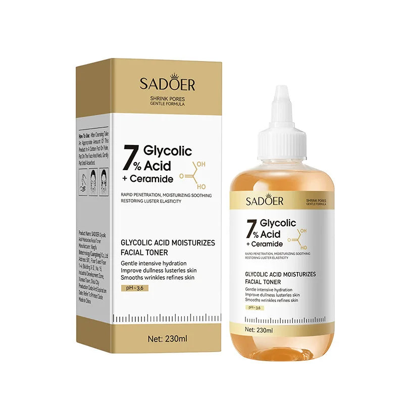 SADOER Glycolic Acid 7 Toning Serum Facial Skin Rejuvenating