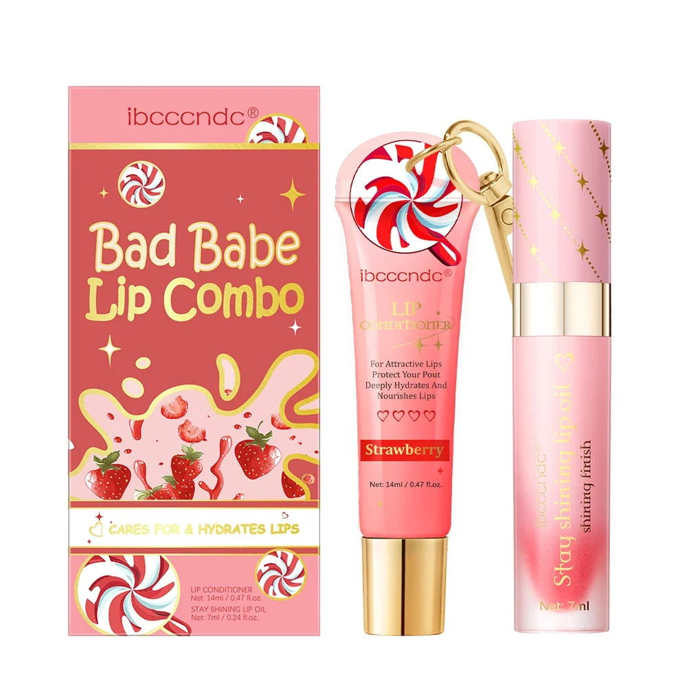 ibcccndc Lip Oil & Stain Set – Glossy Hydrating Lip Duo