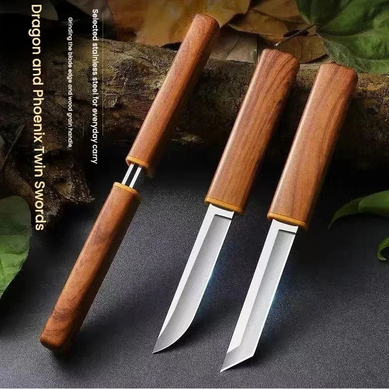 2-in-1 Stainless Steel Paring Knife – Ultra Sharp Fruit & Kitchen