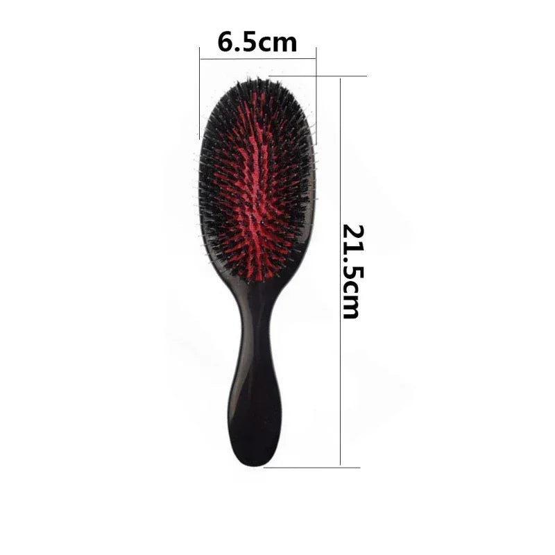 Oval Boar Bristle & Nylon Hair Comb – Anti-Static Brush