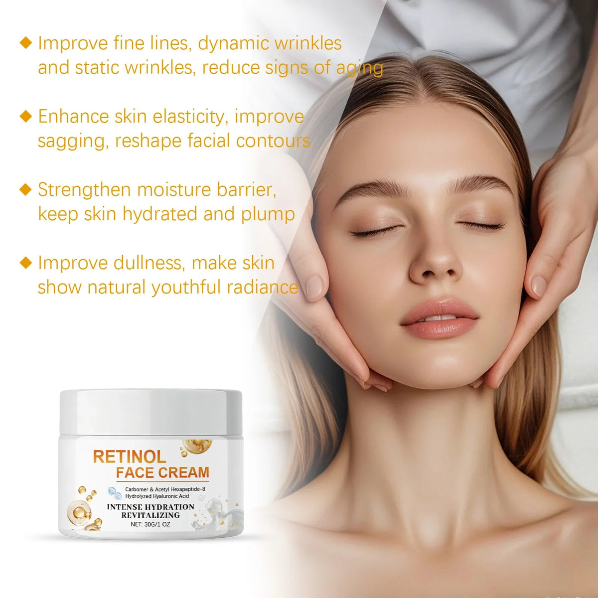 Retinol & Hyaluronic Acid Face Cream – Firm, Hydrate & Brighten