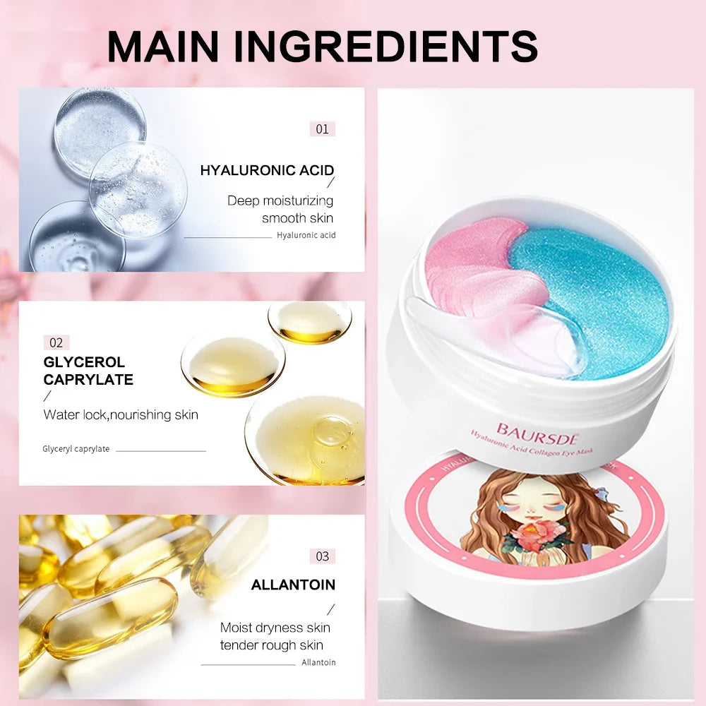 Cherry Blossom & Collagen Under Eye Patches – 30 Pairs