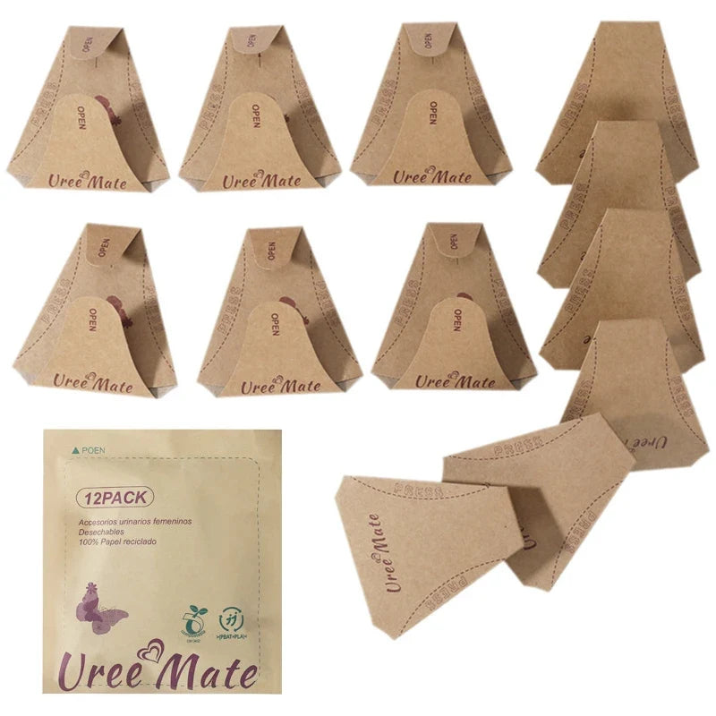 12-Pack Disposable Female Urination Funnel – Portable Waterproof