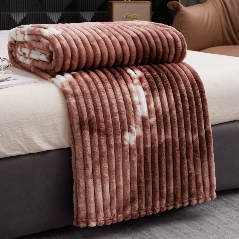 3D Jacquard Shaggy Blanket – Cozy Lightweight Throw for Bed & Sofa