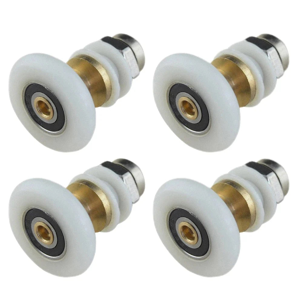 4-Pack Shower Glass Sliding Door Replacement Rollers & Pulleys
