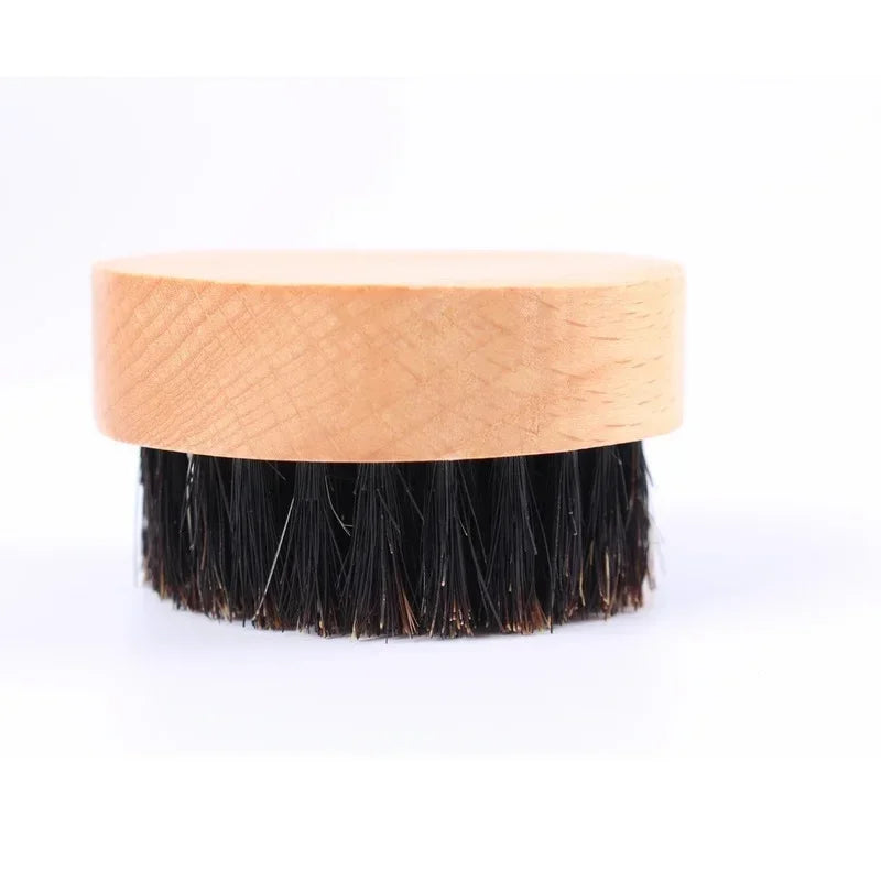 Men's Boar Bristle Beard Brush with Beechwood Handle