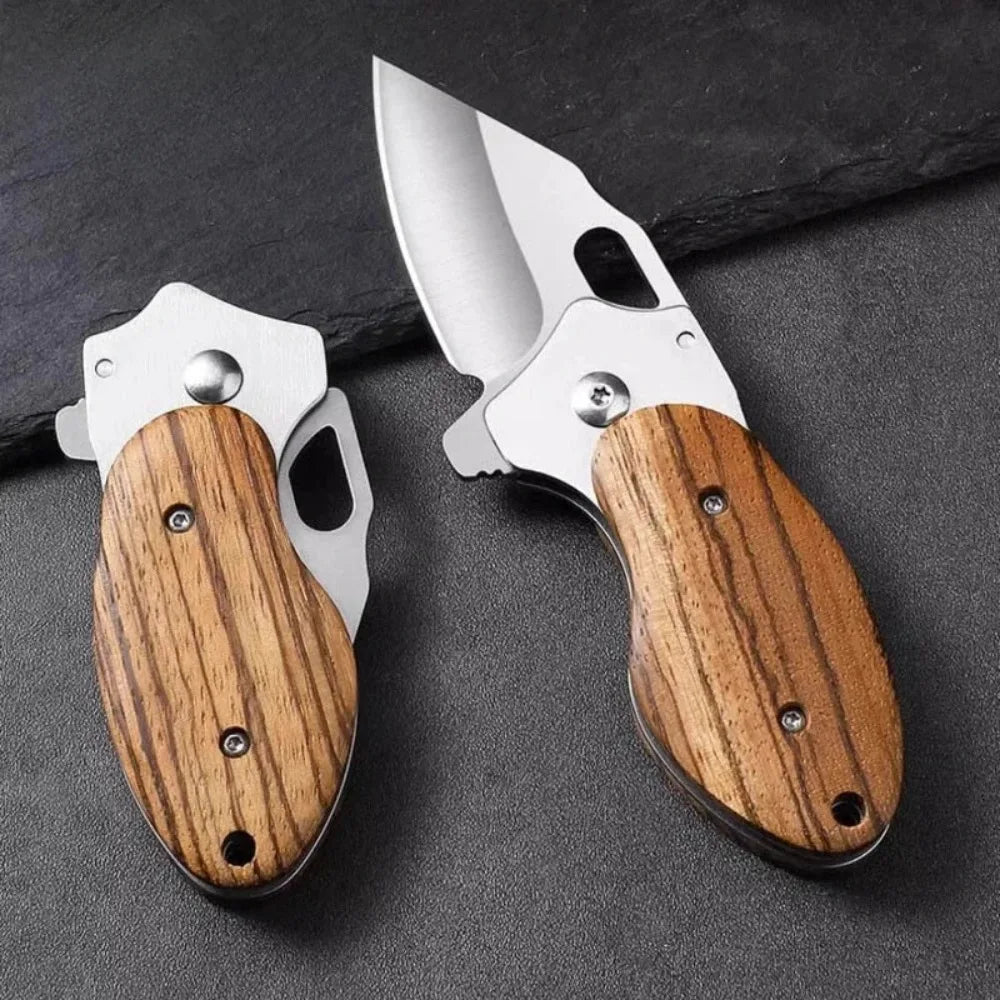Mini Folding Pocket Knife – Stainless Steel Camping Keychain Blade