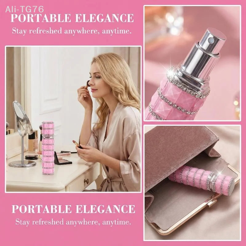 Rhinestone Refillable Perfume Atomizer 12ml Travel Spray Bottle