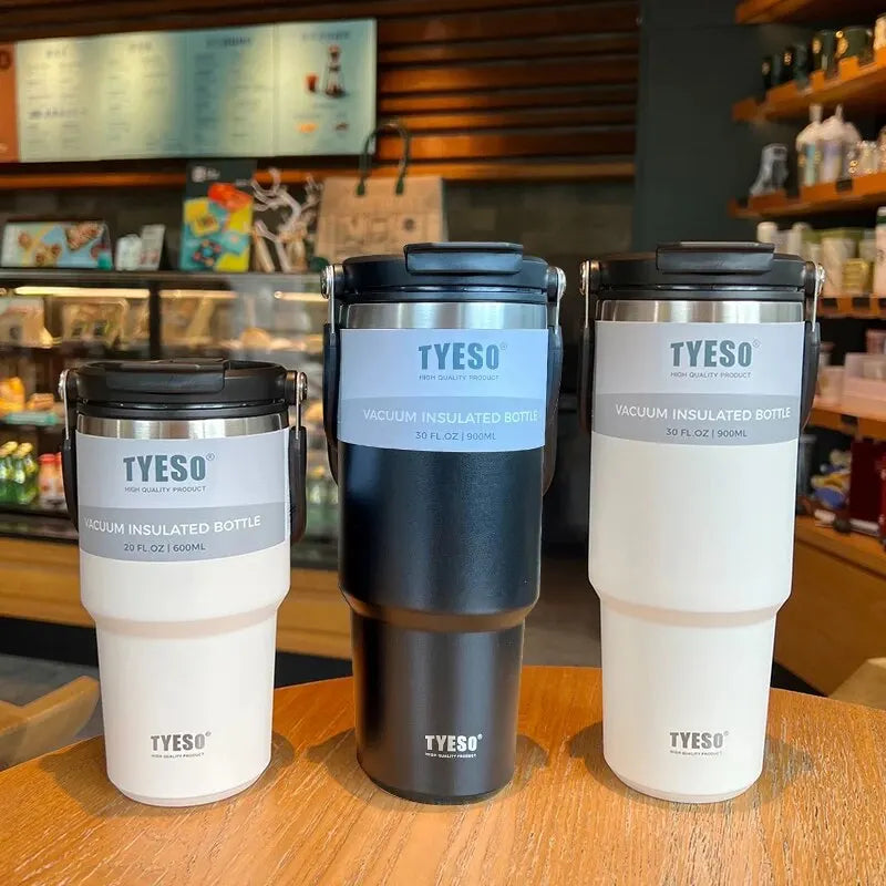 Tyeso's Coffee Cup Double-layer Insulation Cold Portable Ice Cream