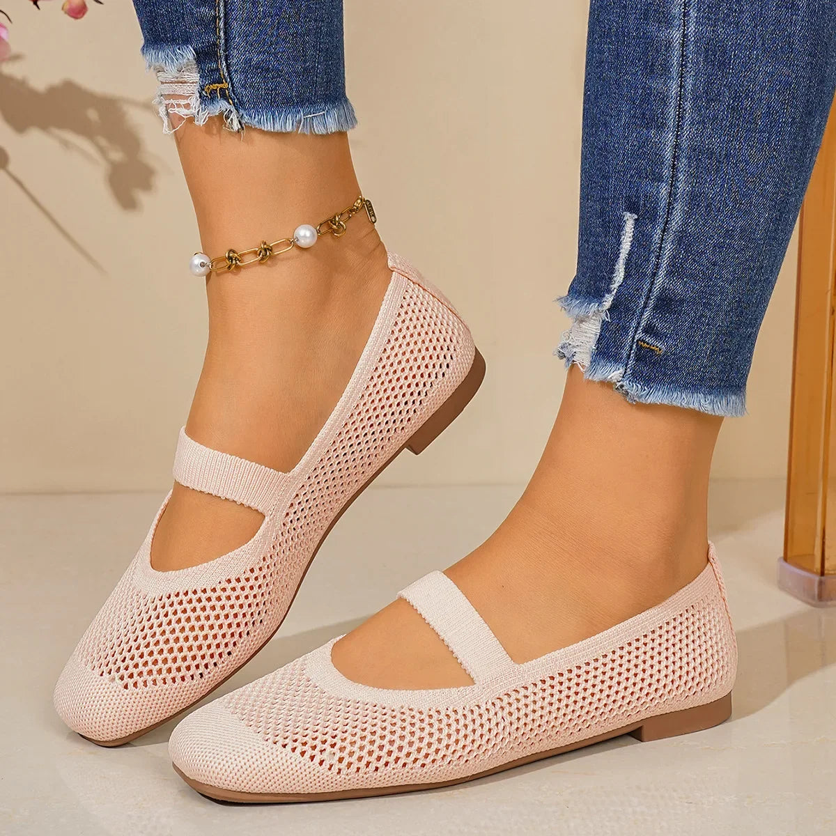 Women's Slip-On Flat Loafers – Hollow Out Air Mesh Casual Shoes