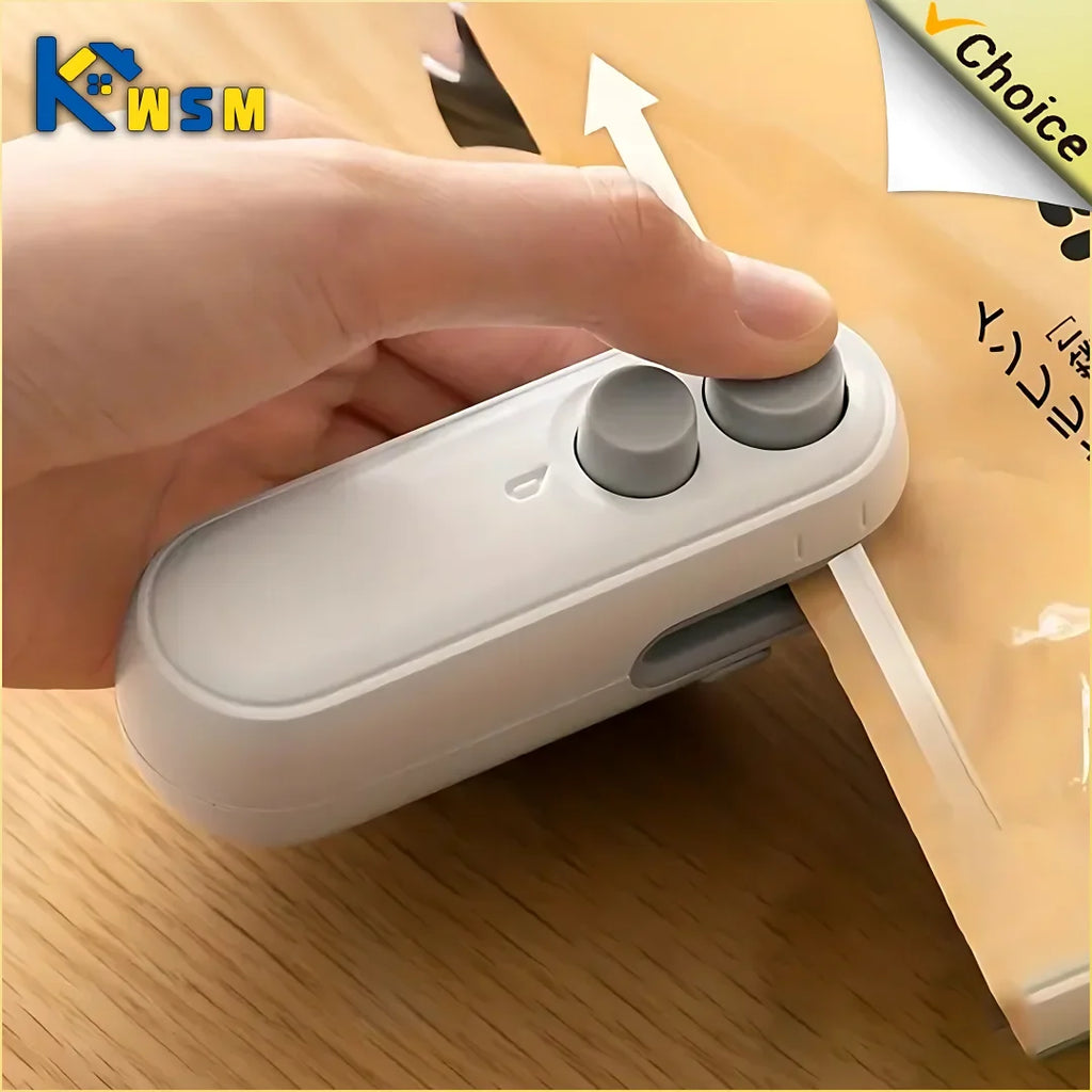 2-in-1 Portable Mini Heat Sealer – Rechargeable Bag Sealer