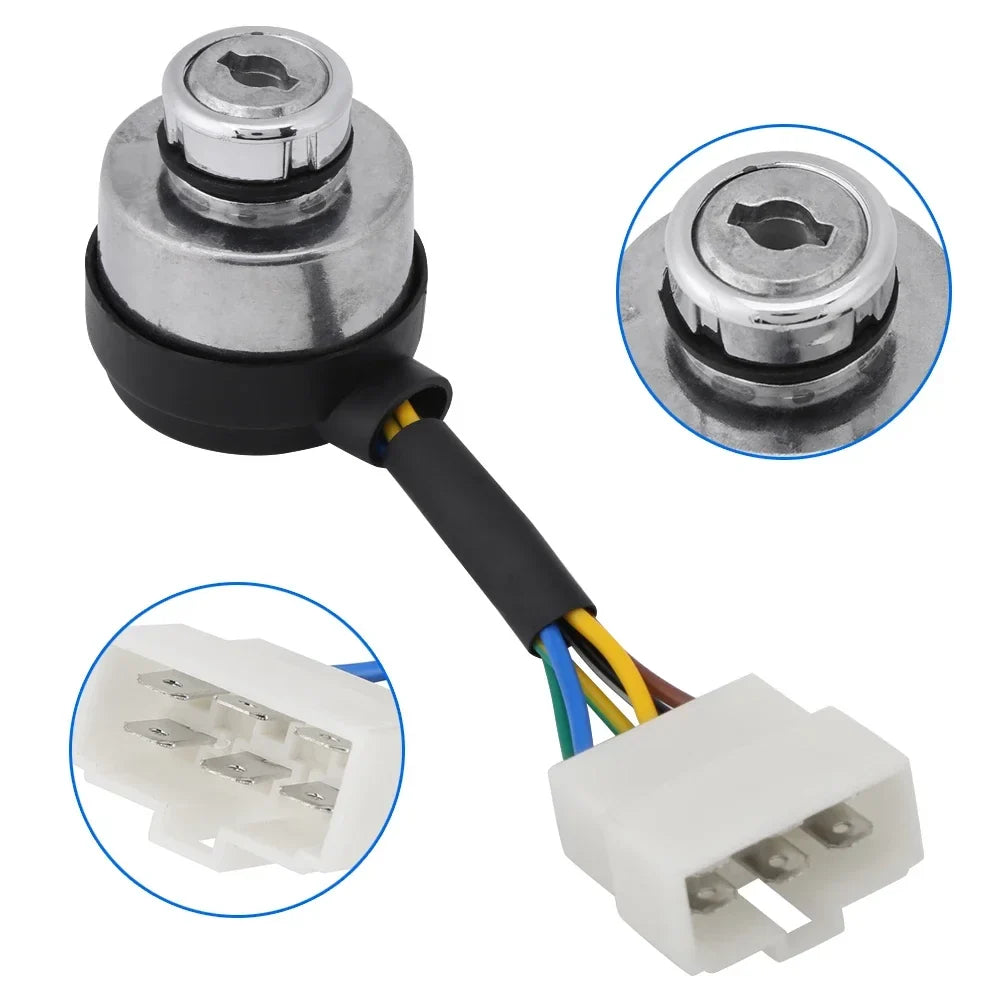 6 Wire Ignition Start Key Switch 2 5-6 5KW 188F Gas Generator