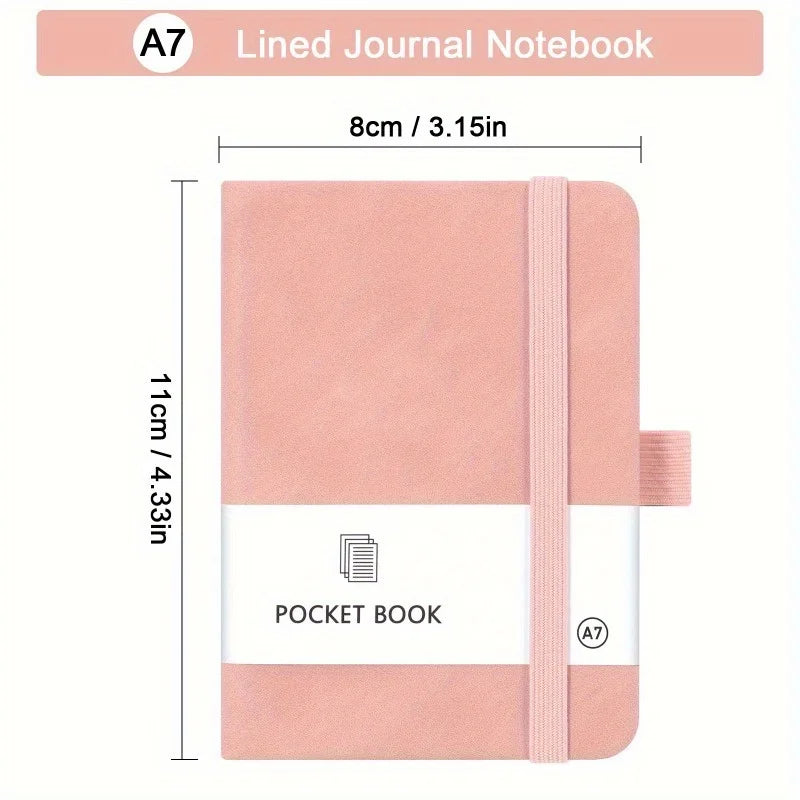 3-Pack A7 Pocket Notebooks – 100 Sheets, Elastic Closure