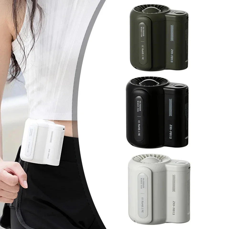 HOMEFISH Rechargeable Waist Fan – 4500mAh Personal Cooling Fan