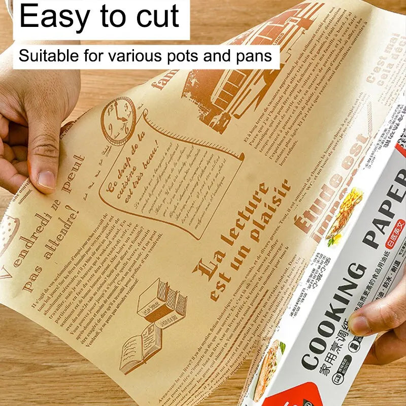 Oil-absorbing Paper Roll Baking Meal Mat Slide Cutter Easy Cut