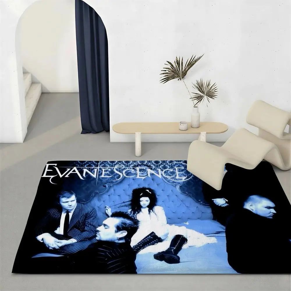 Evanescence Rock Band Flannel Floor Mat – Non-Slip Indoor Rug