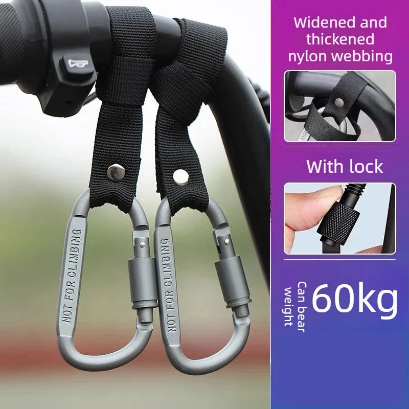 Aluminum Alloy No-Drill Handlebar Hook – Bike & Scooter