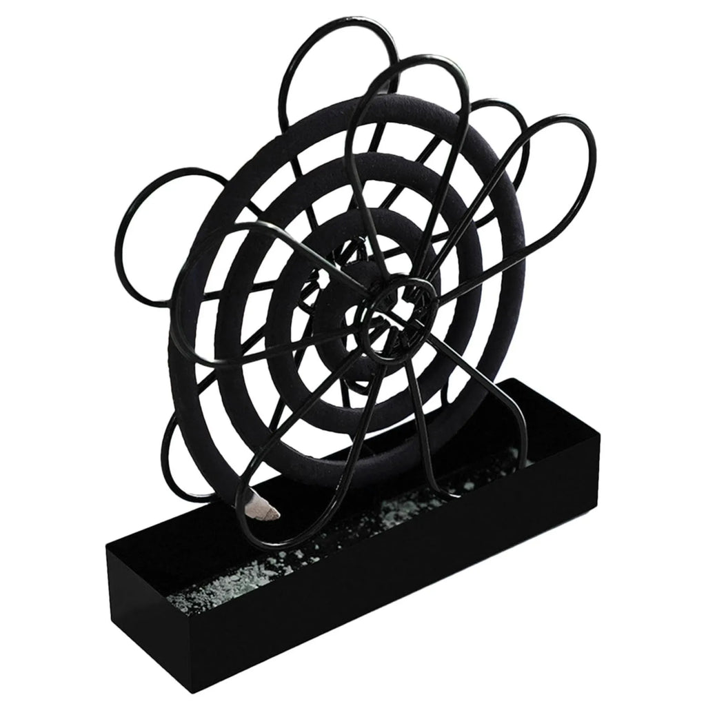Flower Shape Mosquito Coil Holder with Tray – Iron Rack