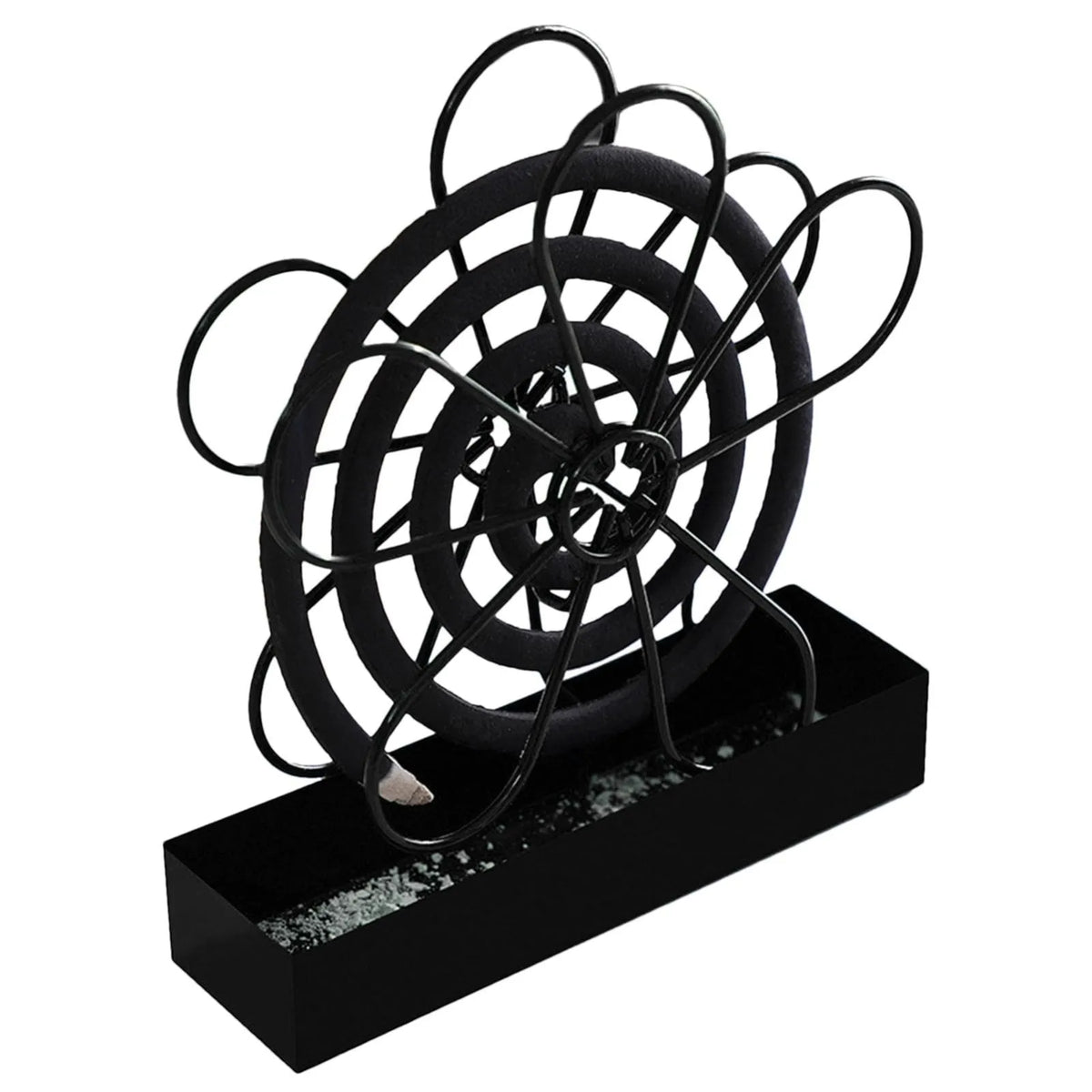 Flower Shape Mosquito Coil Holder with Tray – Iron Rack